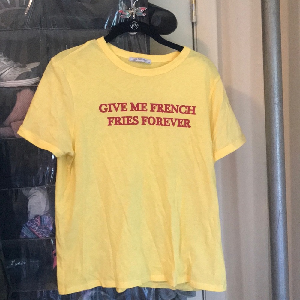 Zara French Fries Graphic Tee Size L